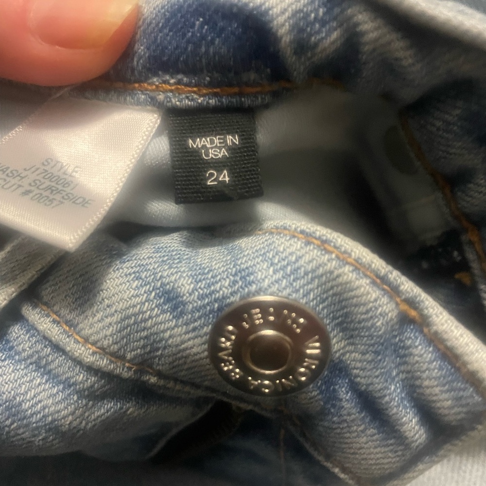 Veronica Beard side lace jeans 24 - Picture 4 of 5